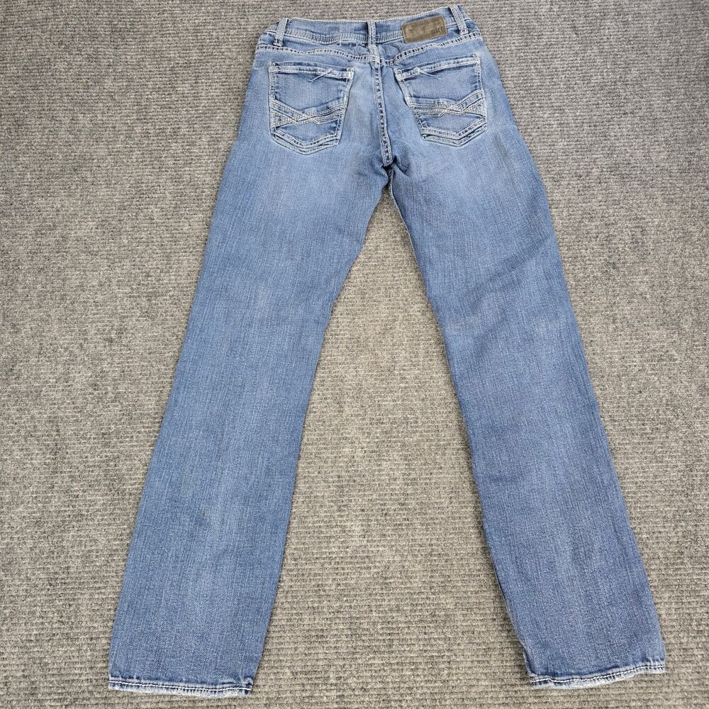 BKE Alec Jeans Mens 30x34 Blue Straight Stretch Denim Medium Wash Buckle - Picture 2 of 8